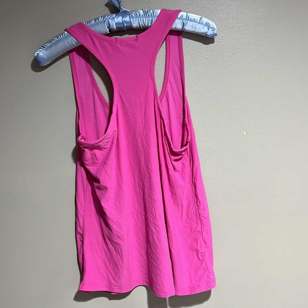 Pink Racer Back Tank Top - Picture 2 of 2